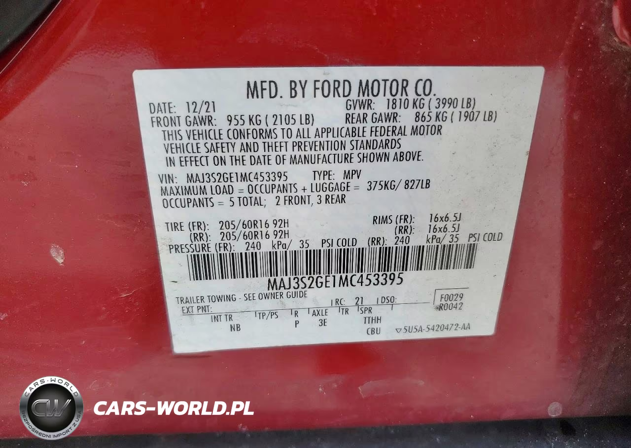 2021 Ford Ecosport Se VIN:MAJ3S2GE1MC453395 - 13