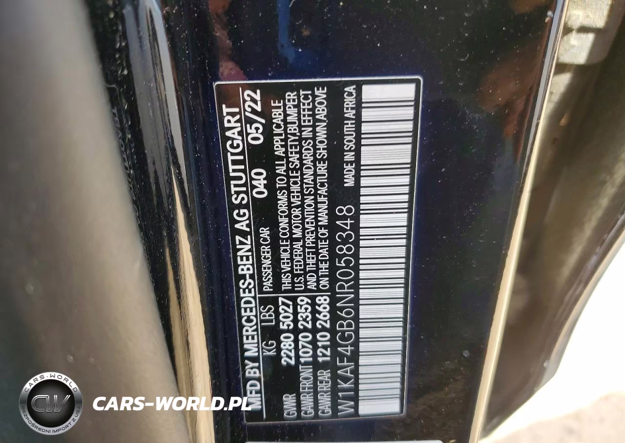 2022 Mercedes-Benz C 300 VIN:W1KAF4GB6NR058348 - 12
