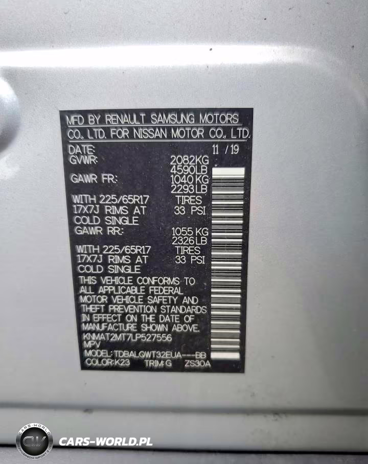 2020 Nissan Rogue Sv VIN:KNMAT2MT7LP527556 - 13