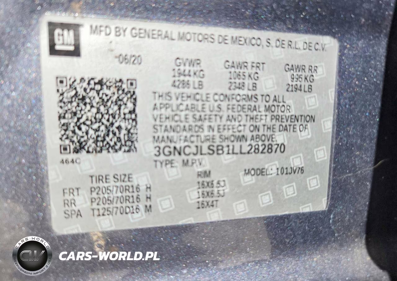 2020 Chevrolet Trax 1Lt VIN:3GNCJLSB1LL282870 - 13
