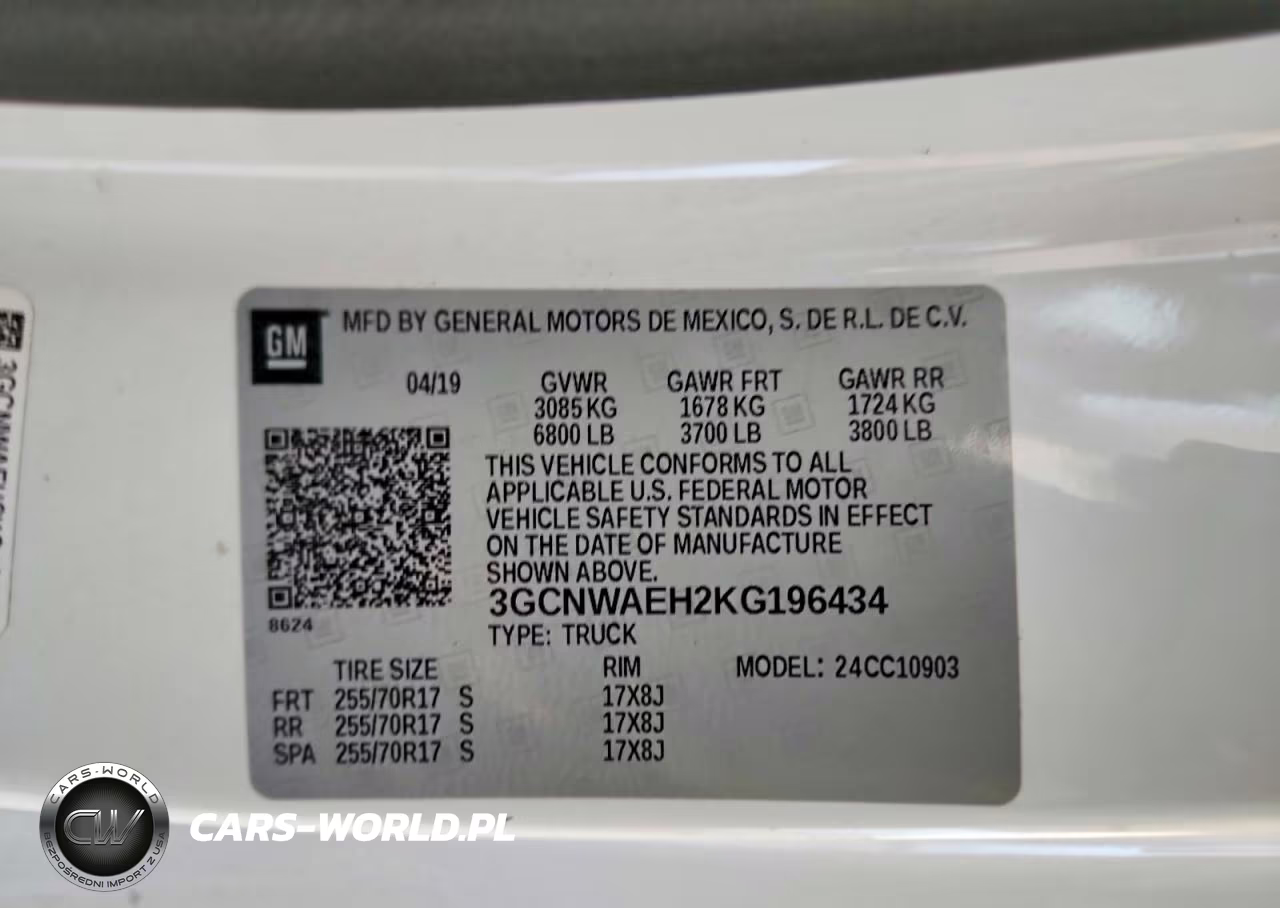 2019 Chevrolet Silverado C1500 VIN:3GCNWAEH2KG196434 - 12