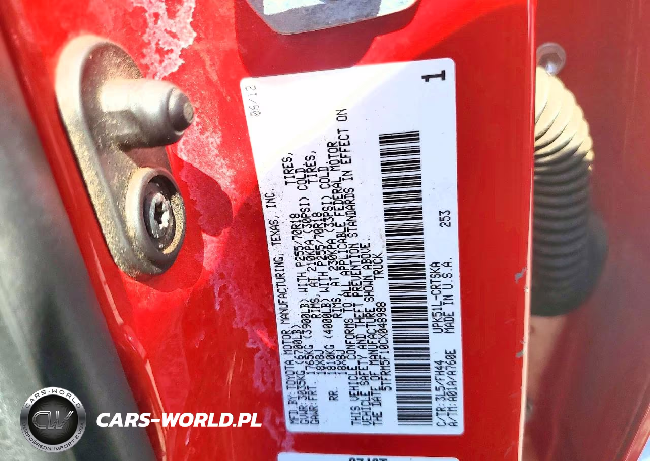 2012 Toyota Tundra Grade VIN:5TFRM5F10CX048988 - 12