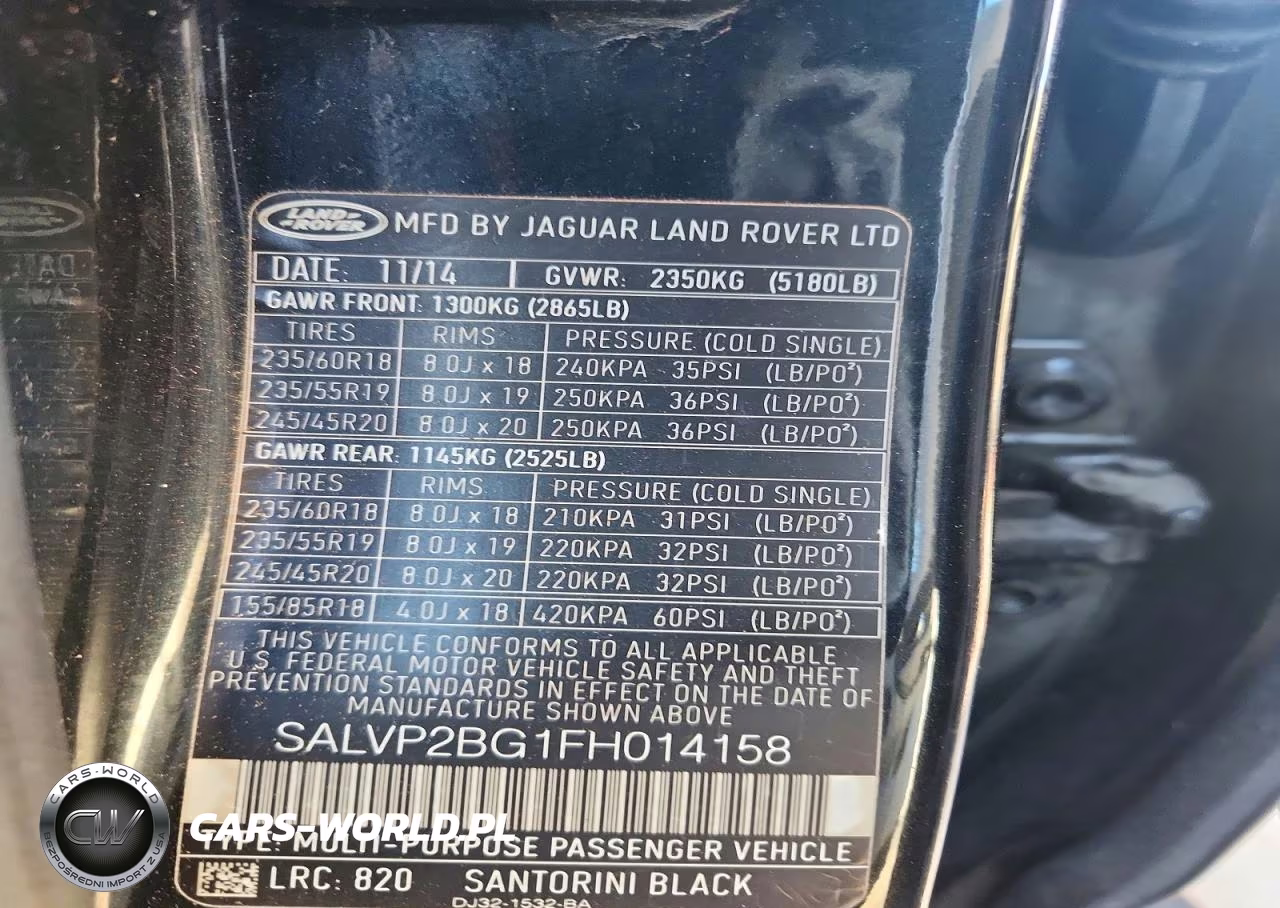 2015 Land Rover Range Rover Evoque Pure Plus VIN:SALVP2BG1FH014158 - 12