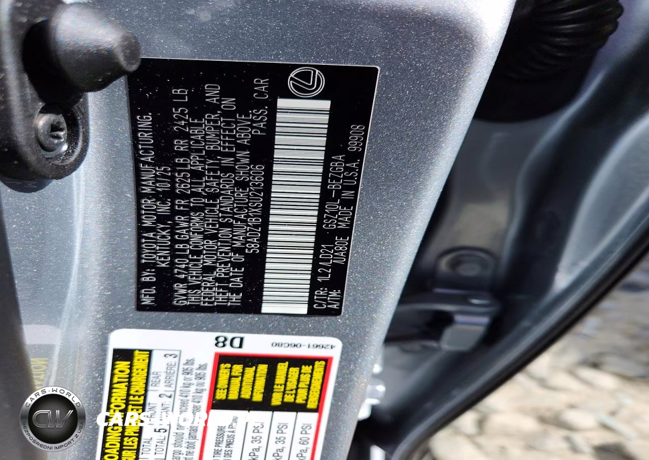 2025 Lexus Es 350 Base VIN:58ADZ1B1XSU213606 - 12