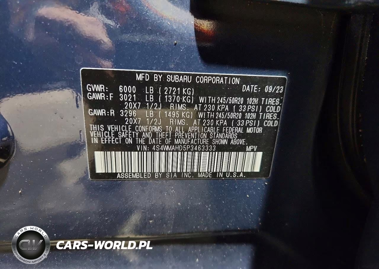 2023 Subaru Ascent Premium VIN:4S4WMAHD5P3463333 - 14