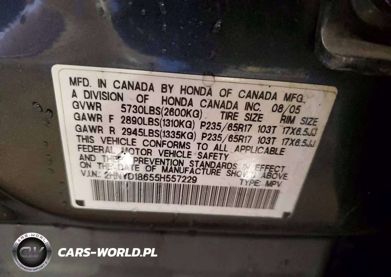2005 Acura Mdx Touring VIN:2HNYD18655H557229 - 13