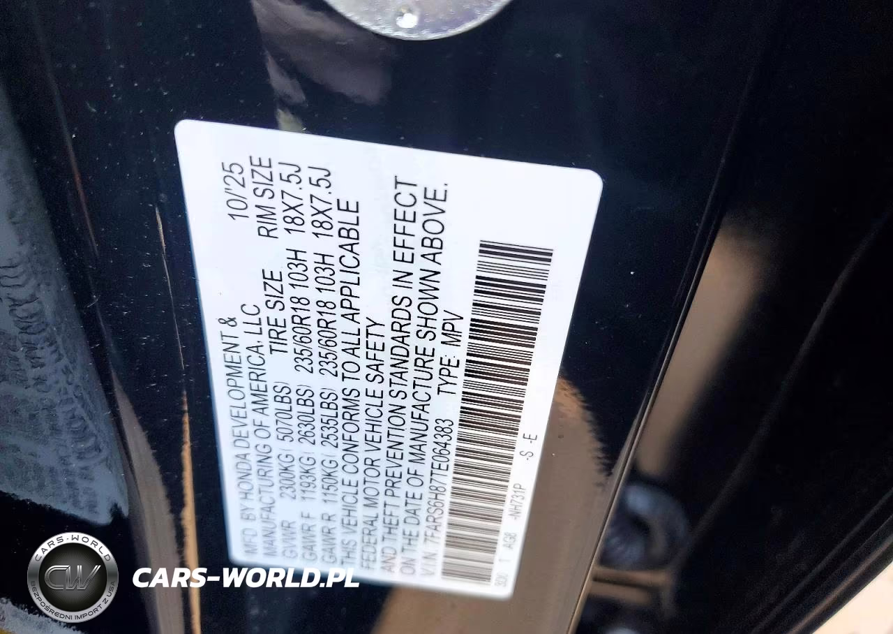 2026 Honda Cr-V Sport-L VIN:7FARS6H87TE064383 - 13