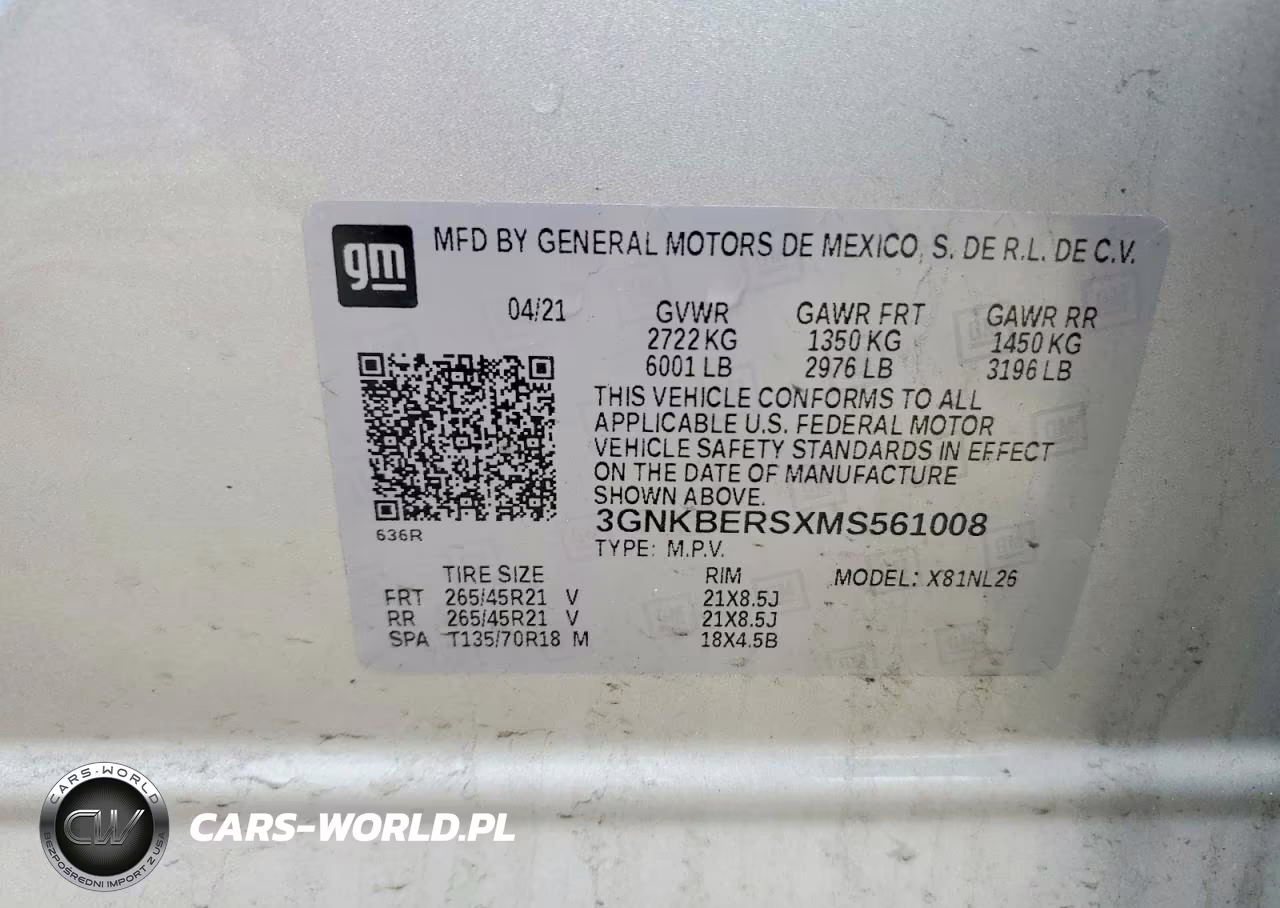 2021 Chevrolet Blazer Rs VIN:3GNKBERSXMS561008 - 13