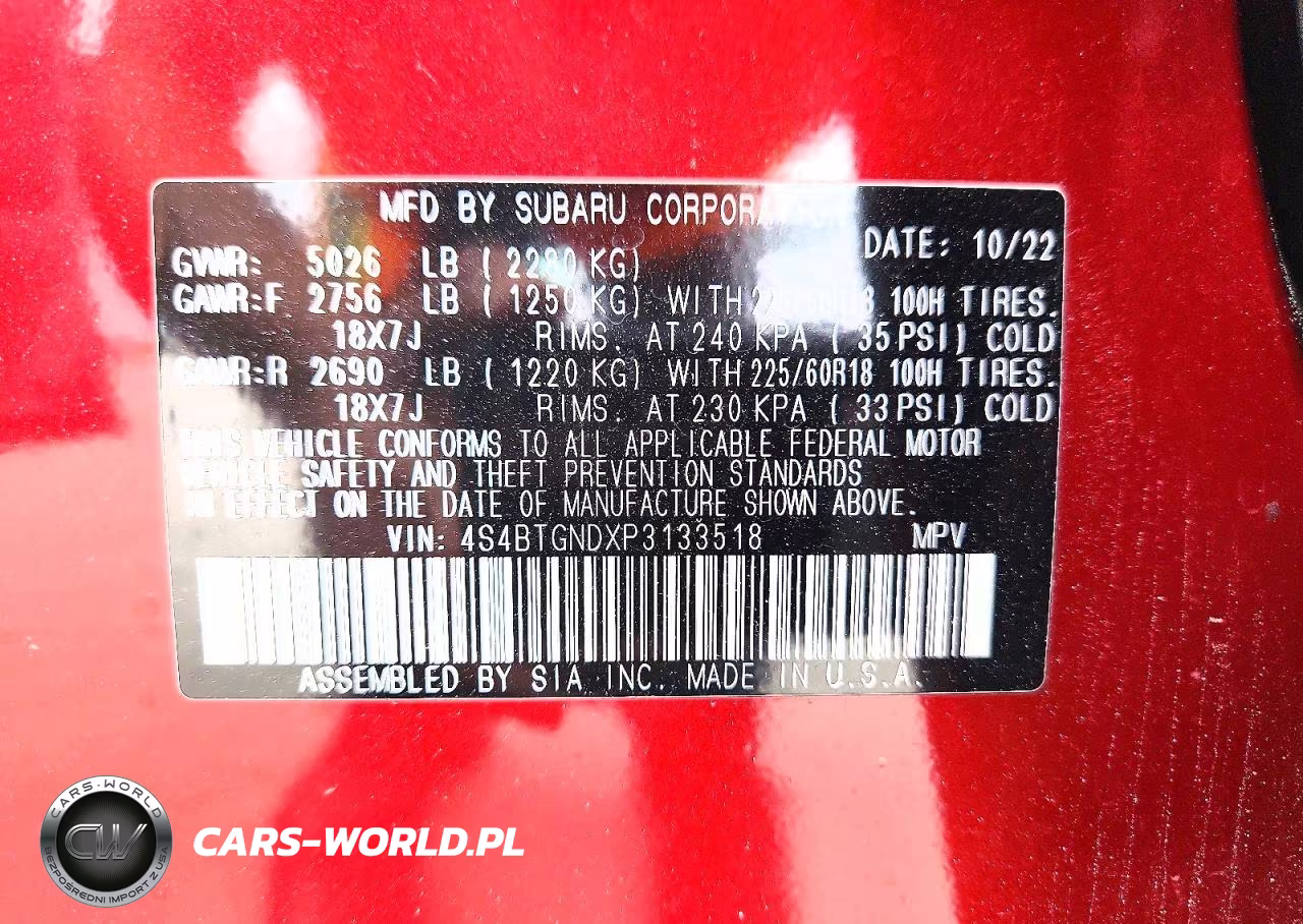 2023 Subaru Outback Limited Xt VIN:4S4BTGNDXP3133518 - 13
