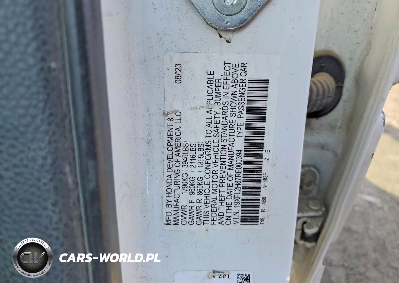 2024 Honda Civic Sport VIN:19XFL2H87RE000394 - 13
