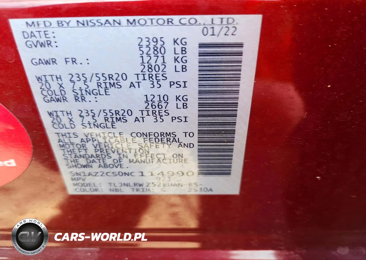 2022 Nissan Murano Sl VIN:5N1AZ2CS0NC114990 - 13