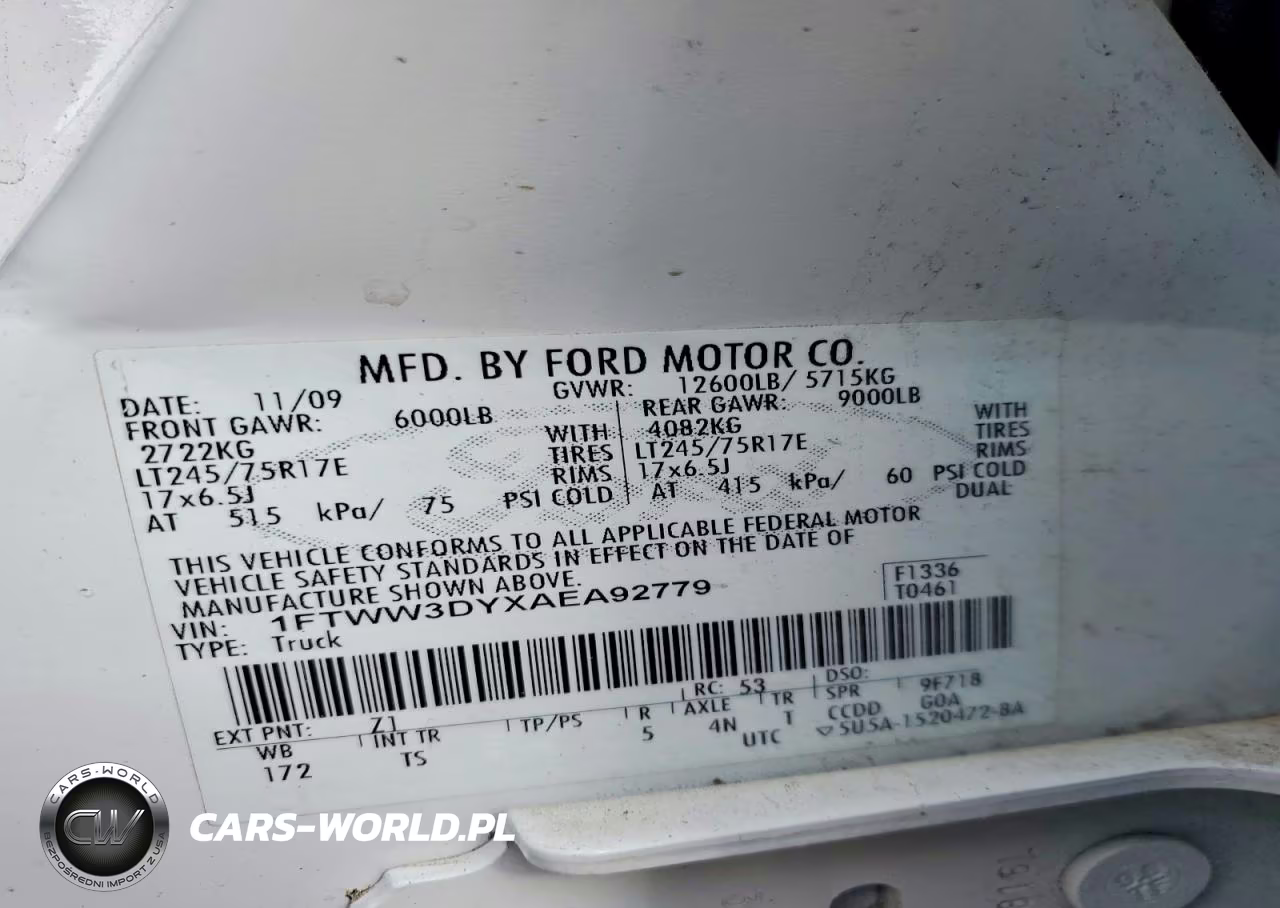 2010 Ford F350 Super Duty Utility - Service Truck VIN:1FTWW3DYXAEA92779 - 10