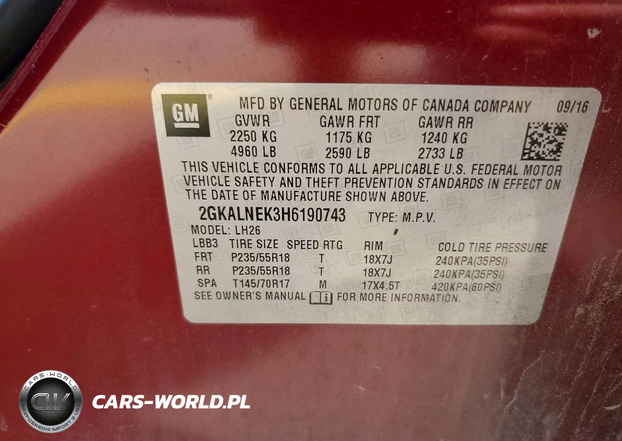 2017 GMC Terrain Sle VIN:2GKALNEK3H6190743 - 13