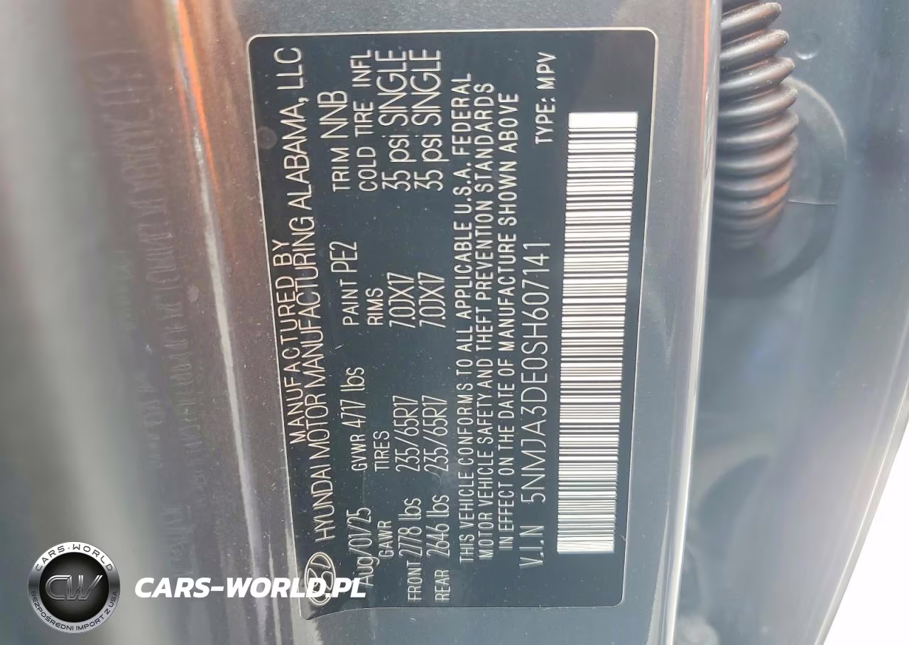 2025 Hyundai Tucson Se VIN:5NMJA3DE0SH607141 - 13