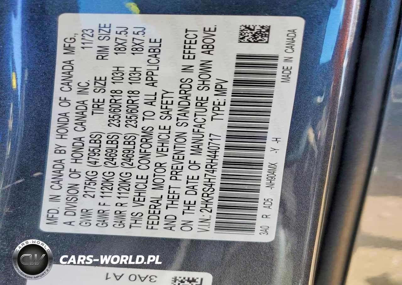 2024 Honda Cr-V Exl VIN:2HKRS4H74RH440717 - 14