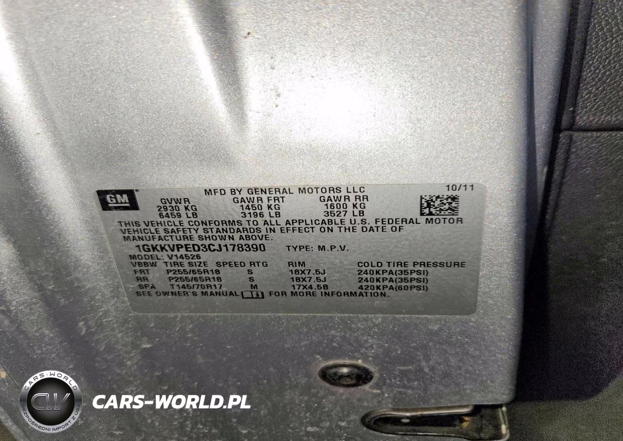 2012 GMC Acadia Sle VIN:1GKKVPED3CJ178390 - 13
