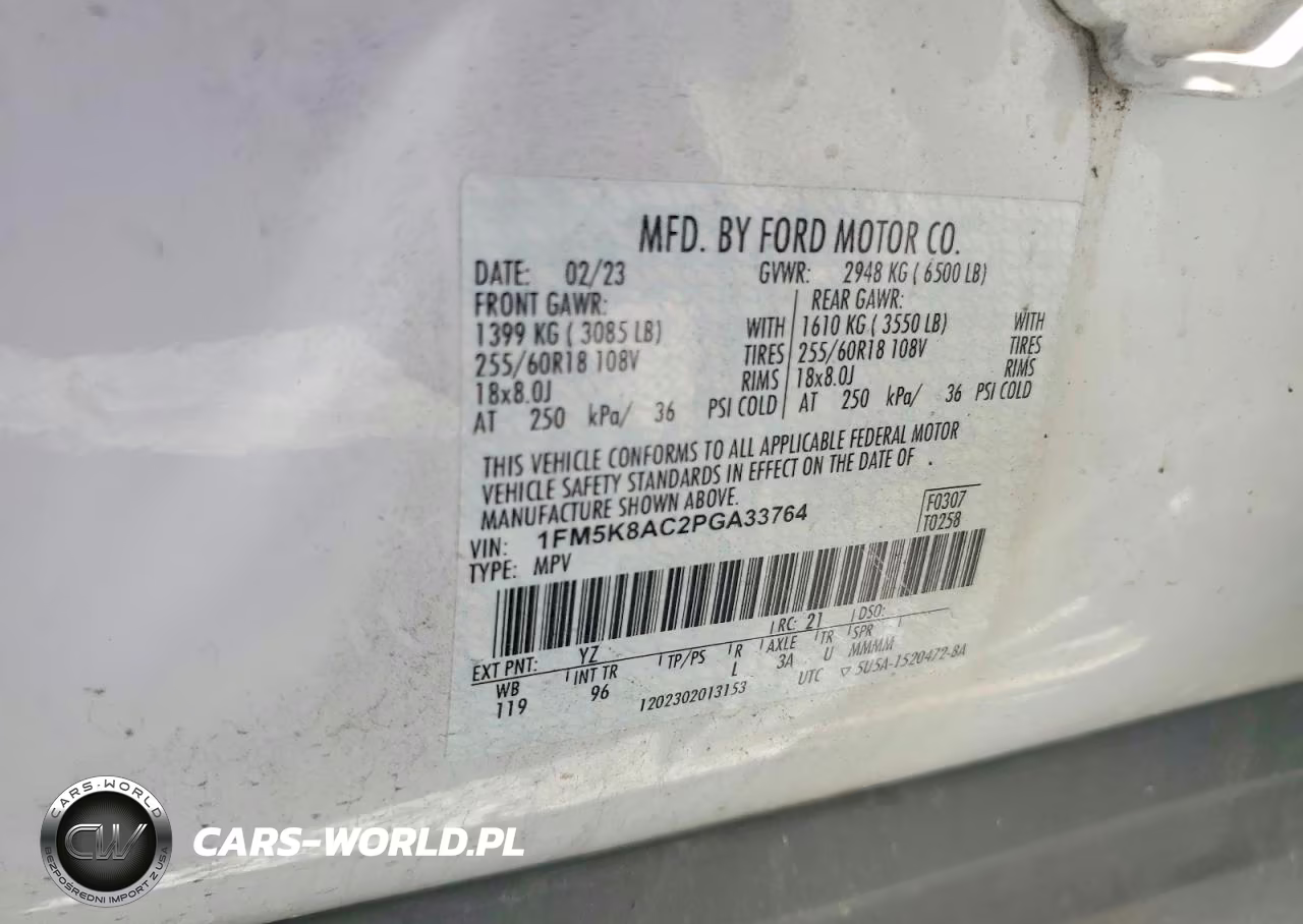 2023 Ford Explorer St 4Wd VIN:1FM5K8AC2PGA33764 - 13