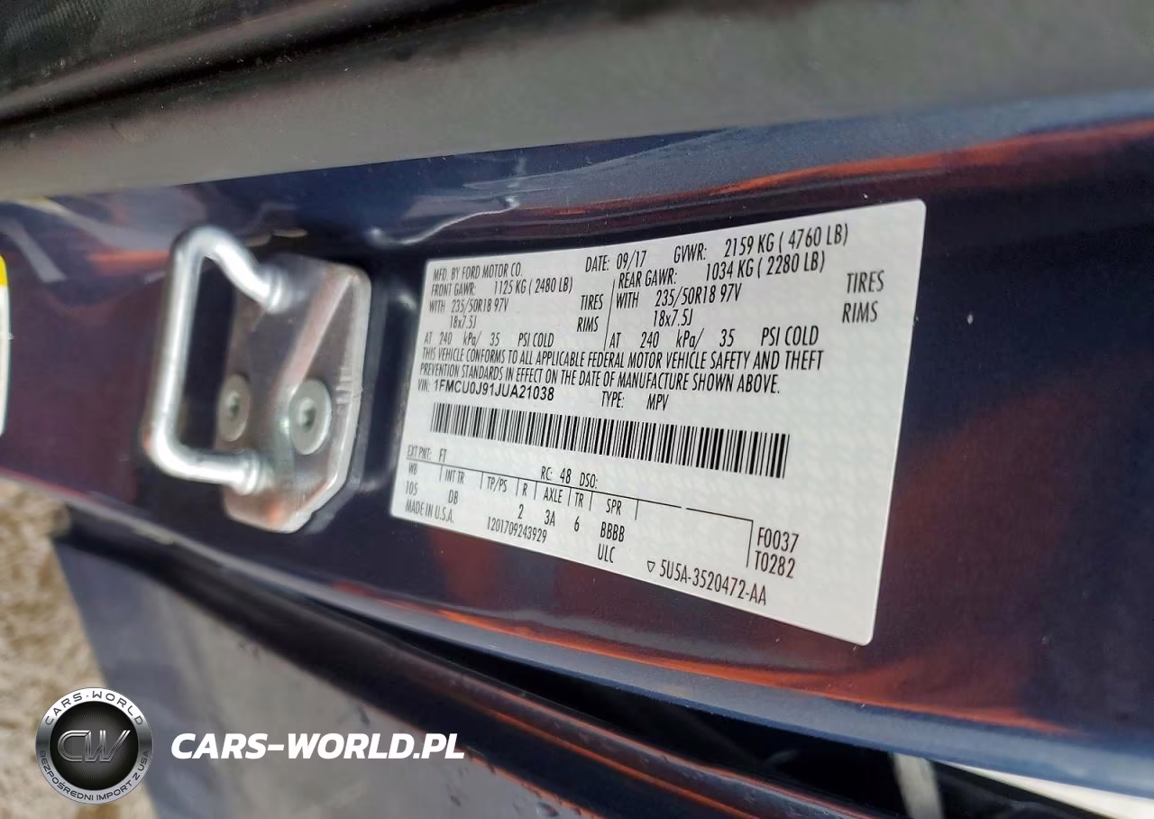 2018 Ford Escape Titanium VIN:1FMCU0J91JUA21038 - 13