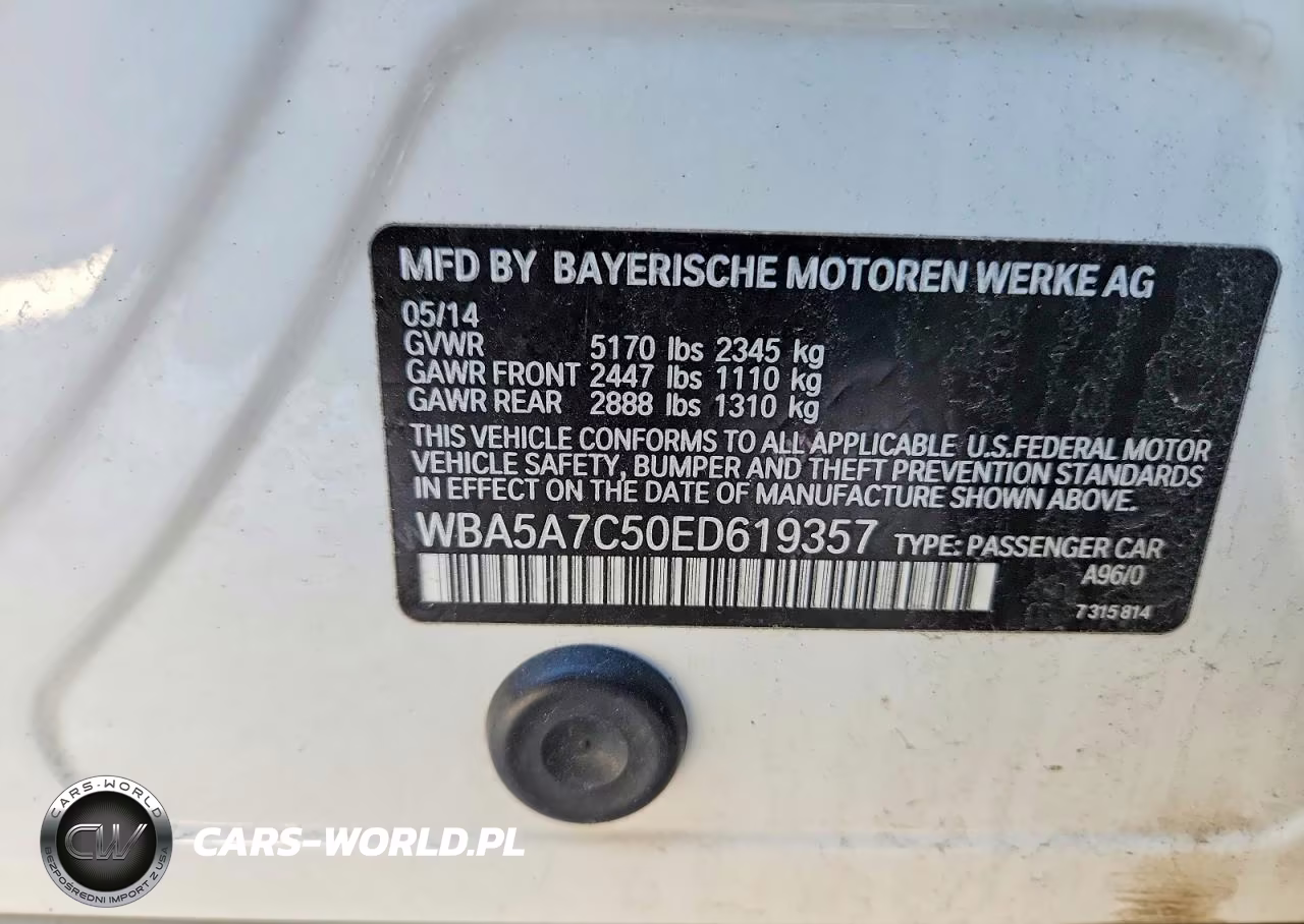 2014 BMW 528 Xi VIN:WBA5A7C50ED619357 - 12