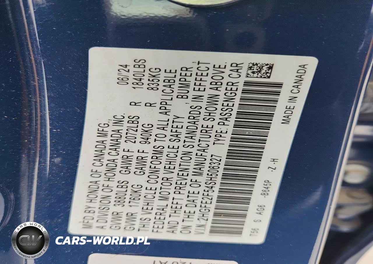 2025 Honda Civic Sport VIN:2HGFE2F54SH506327 - 12