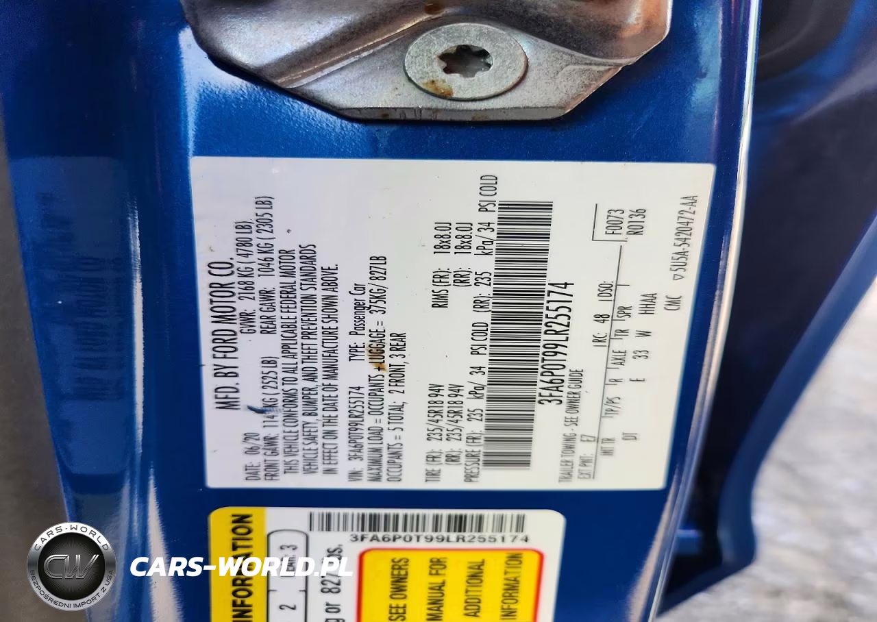 2020 Ford Fusion Se VIN:3FA6P0T99LR255174 - 12