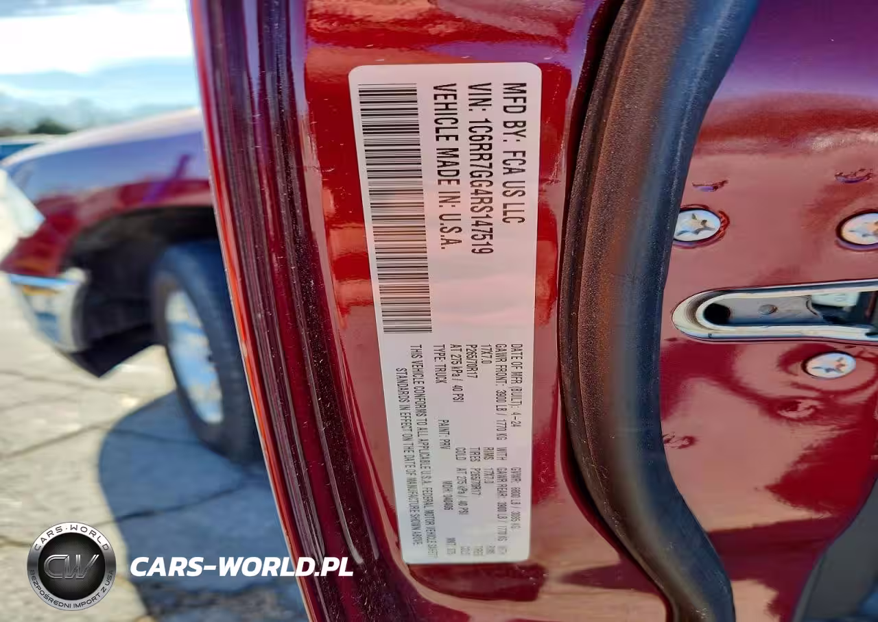 2024 Ram 1500 Classic Slt VIN:1C6RR7GG4RS147519 - 12