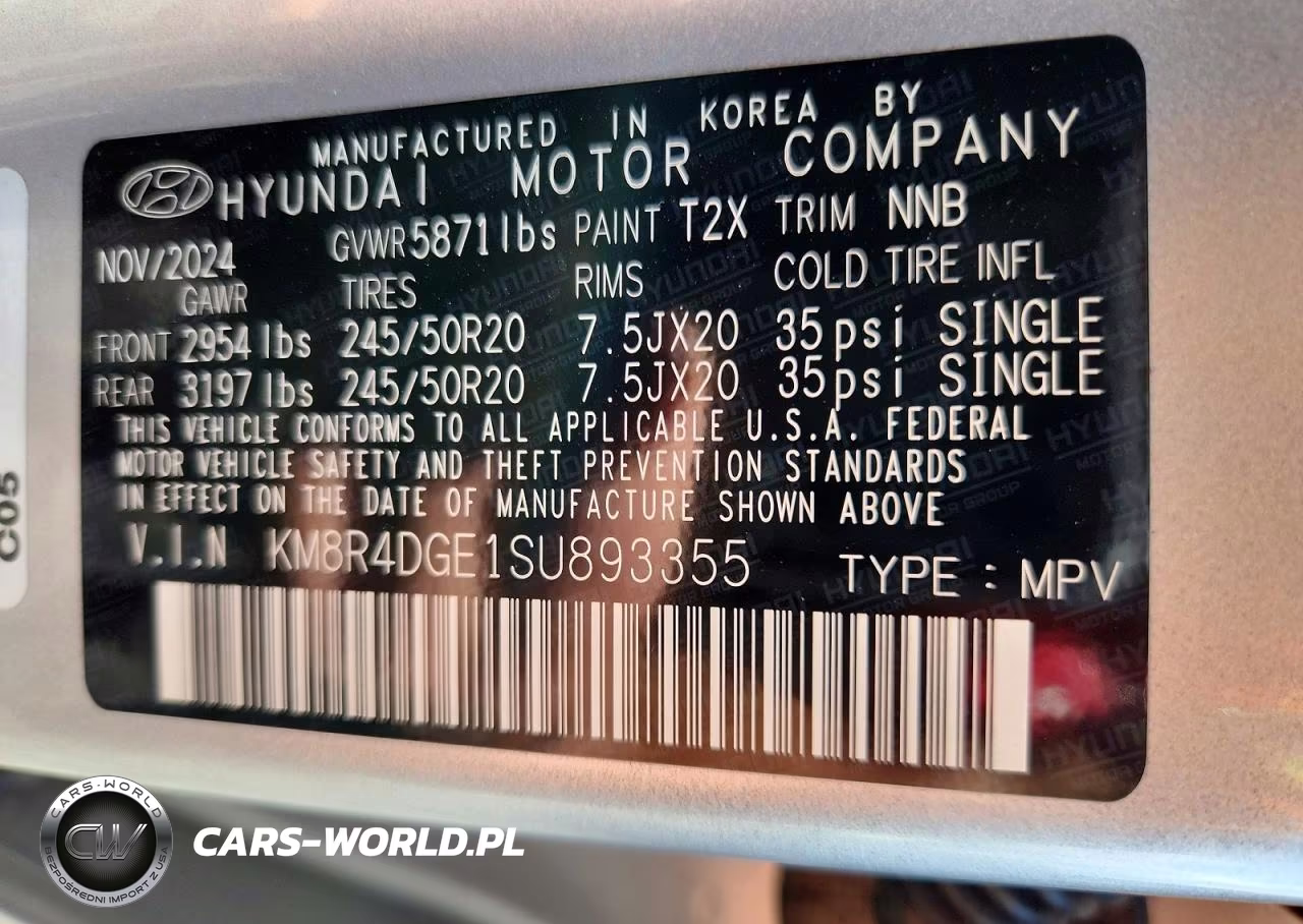 2025 Hyundai Palisade Sel Premium VIN:KM8R4DGE1SU893355 - 14