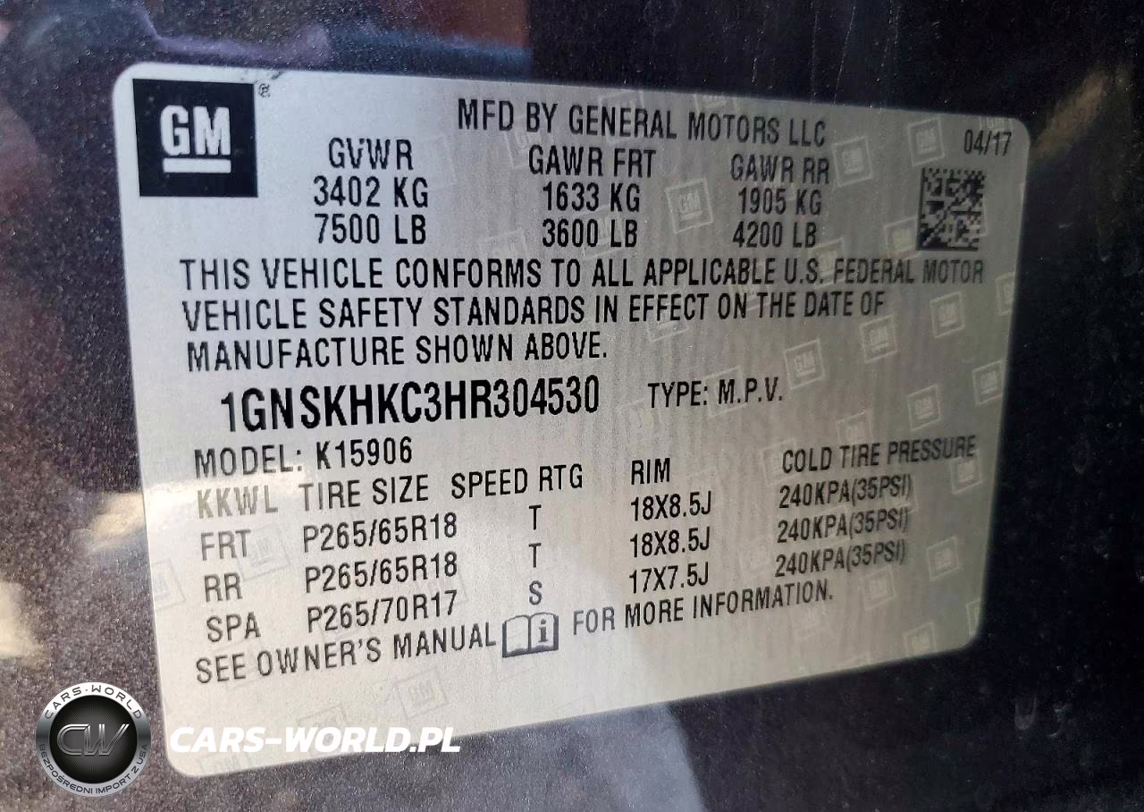 2017 Chevrolet Suburban K1500 Lt VIN:1GNSKHKC3HR304530 - 13