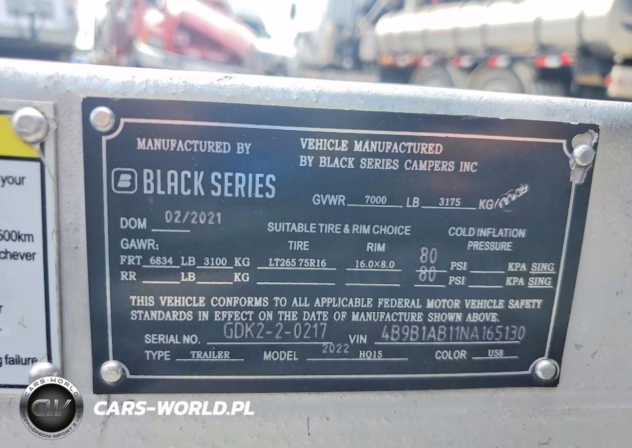 2022 Black Series Hq15 Camper VIN:4B9B1AB11NA165130 - 10