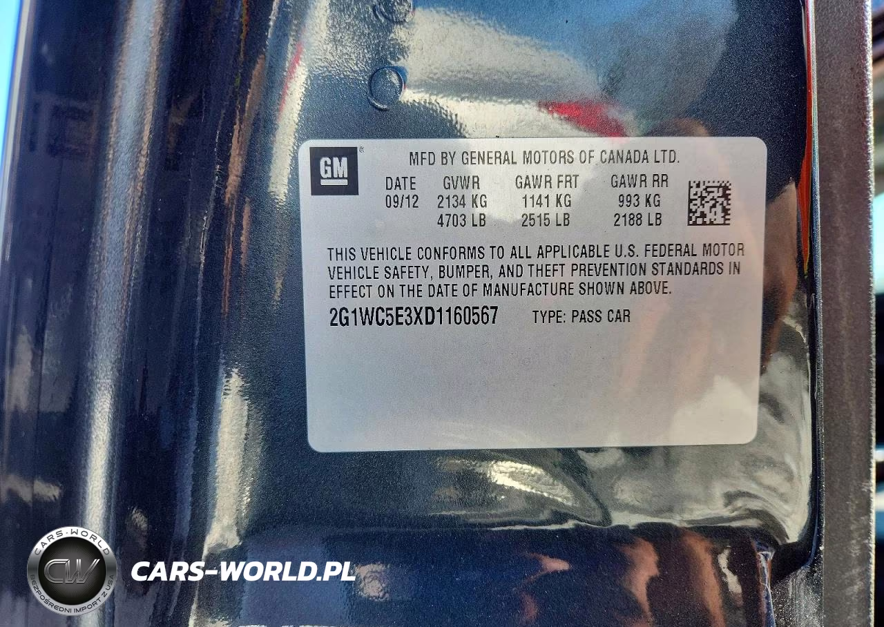 2013 Chevrolet Impala Ltz VIN:2G1WC5E3XD1160567 - 12