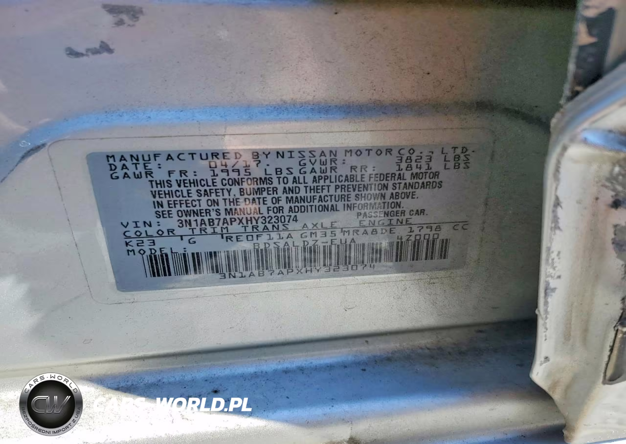 2017 Nissan Sentra Sv VIN:3N1AB7APXHY323074 - 12