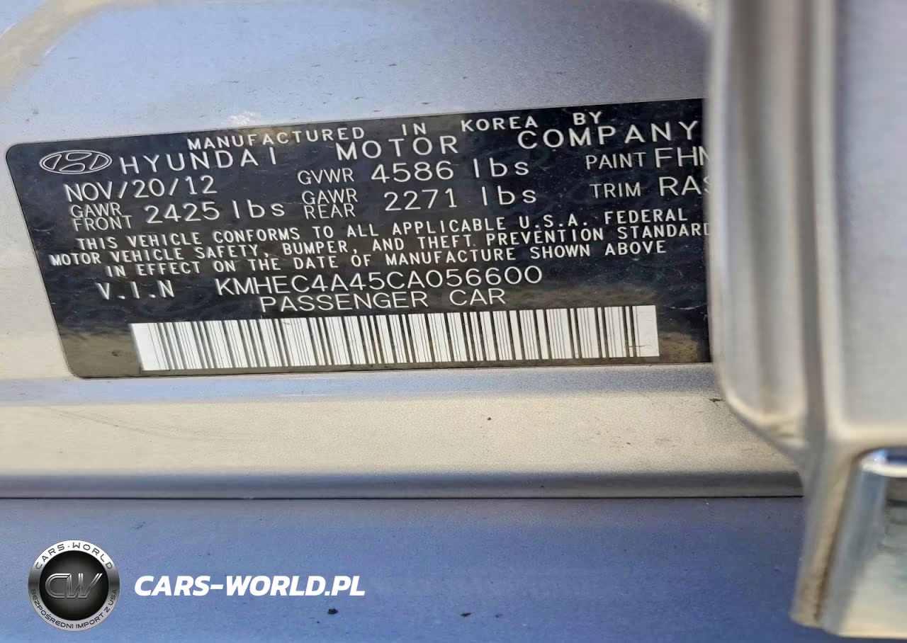 2012 Hyundai Sonata Hybrid Base VIN:KMHEC4A45CA056600 - 12