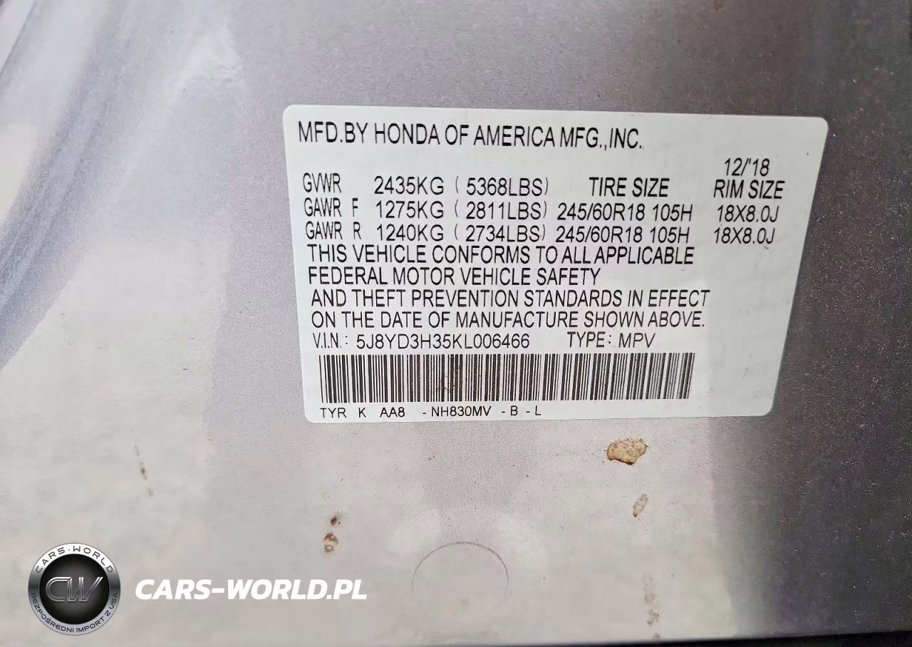 2019 Acura Mdx VIN:5J8YD3H35KL006466 - 12
