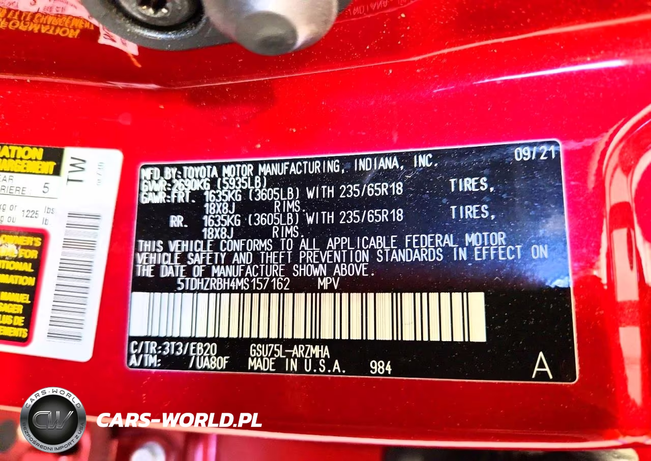 2021 Toyota Highlander Xle VIN:5TDHZRBH4MS157162 - 13