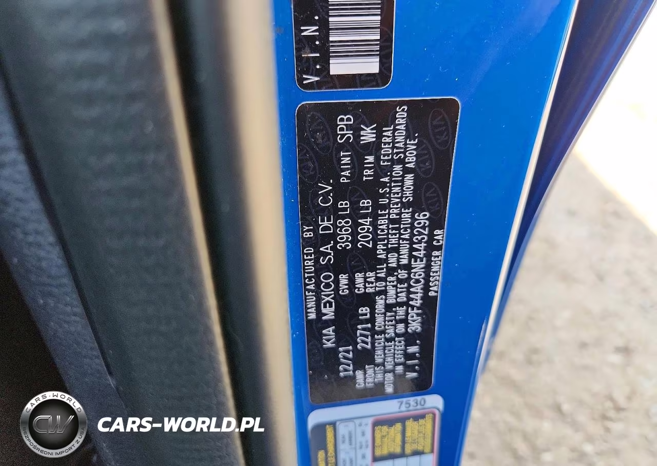2022 Kia Forte Gt VIN:3KPF44AC6NE443296 - 12