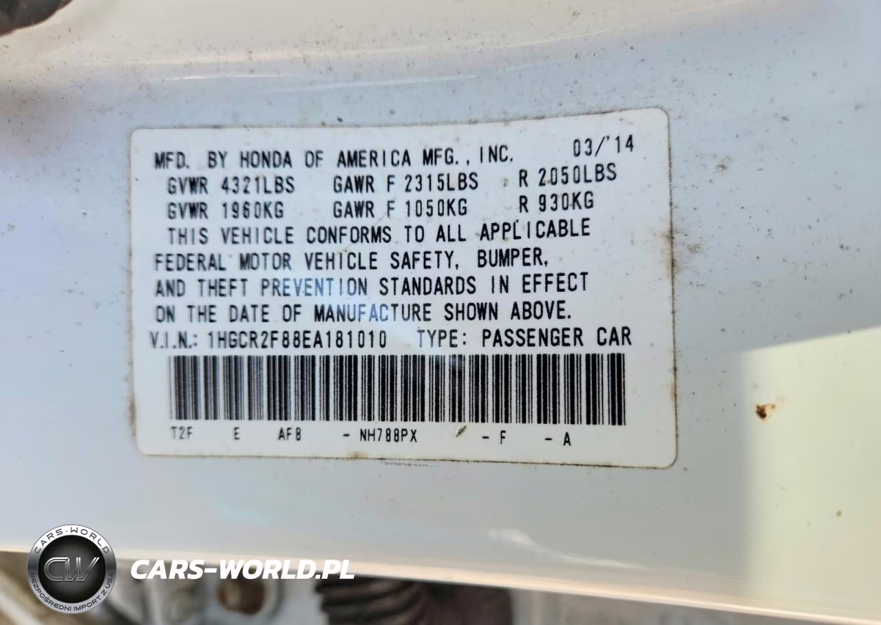 2014 Honda Accord Exl VIN:1HGCR2F88EA181010 - 13