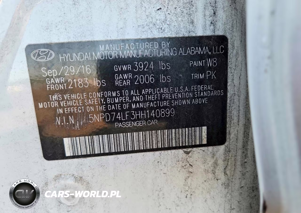 2017 Hyundai Elantra Se VIN:5NPD74LF3HH140899 - 12