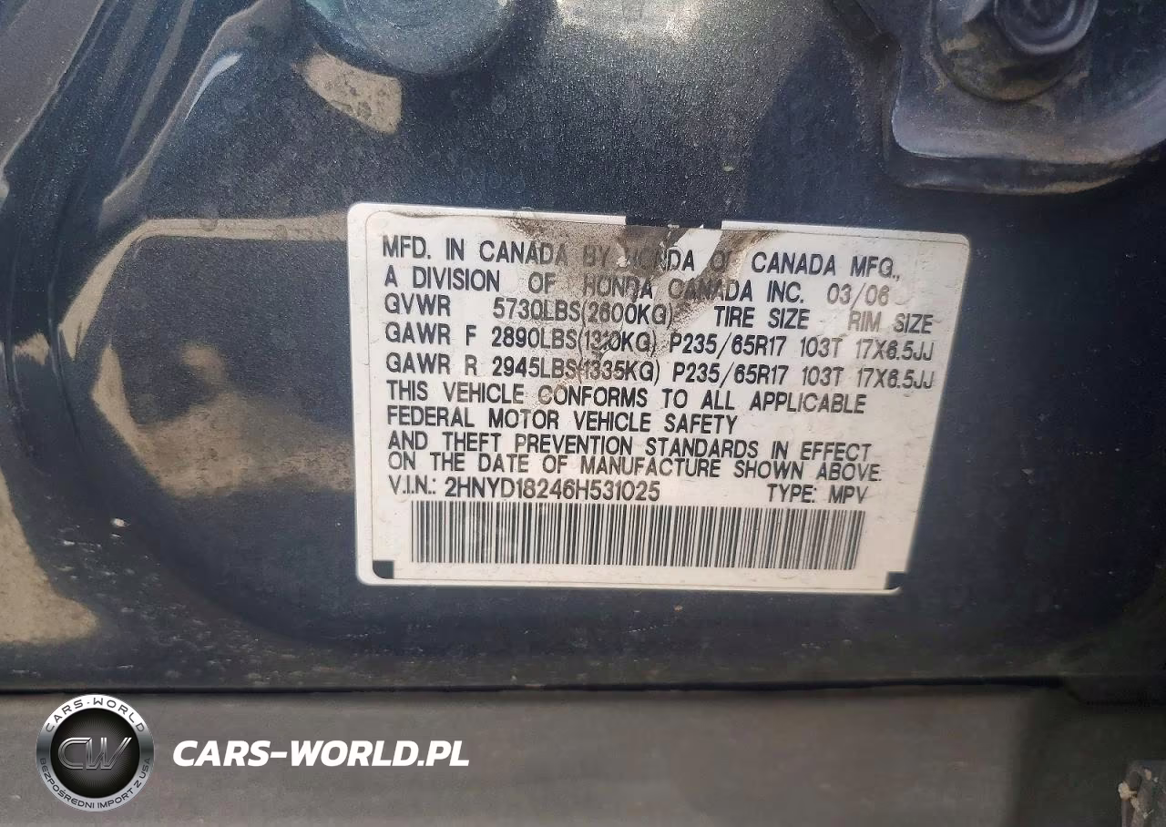2006 Acura Mdx VIN:2HNYD18246H531025 - 13