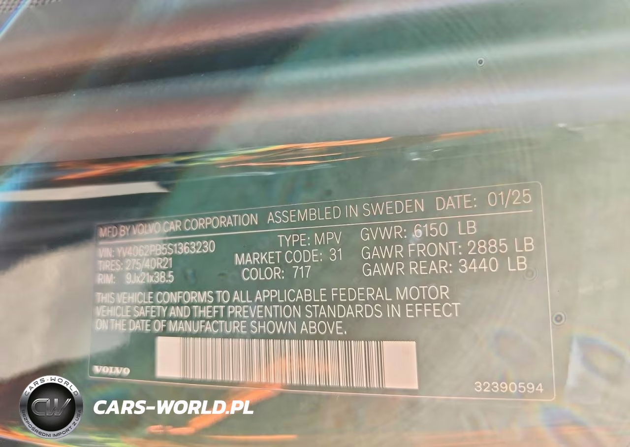 2025 Volvo Xc90 Plus VIN:YV4062PB5S1363230 - 13