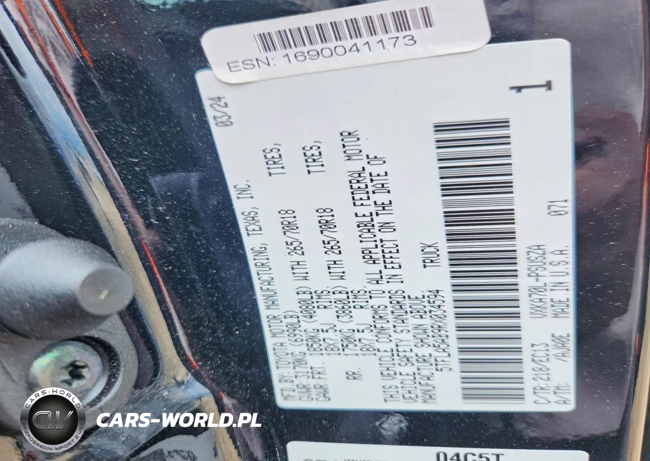 2024 Toyota Tundra Sr5 VIN:5TFLA5AB9RX034594 - 13