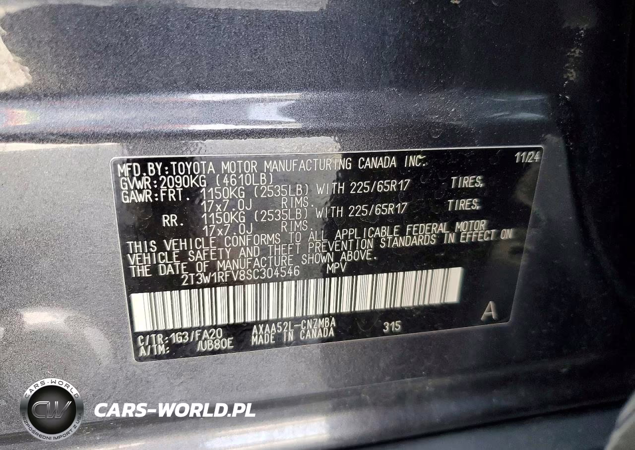 2025 Toyota Rav4 Xle VIN:2T3W1RFV8SC304546 - 13