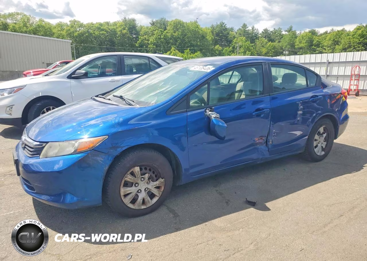 2012 Honda Civic Lx VIN:19XFB2F56CE304786 - 1