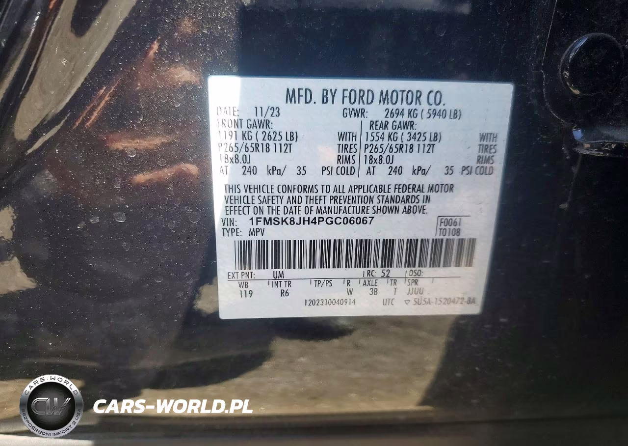 2023 Ford Explorer Timberline VIN:1FMSK8JH4PGC06067 - 13