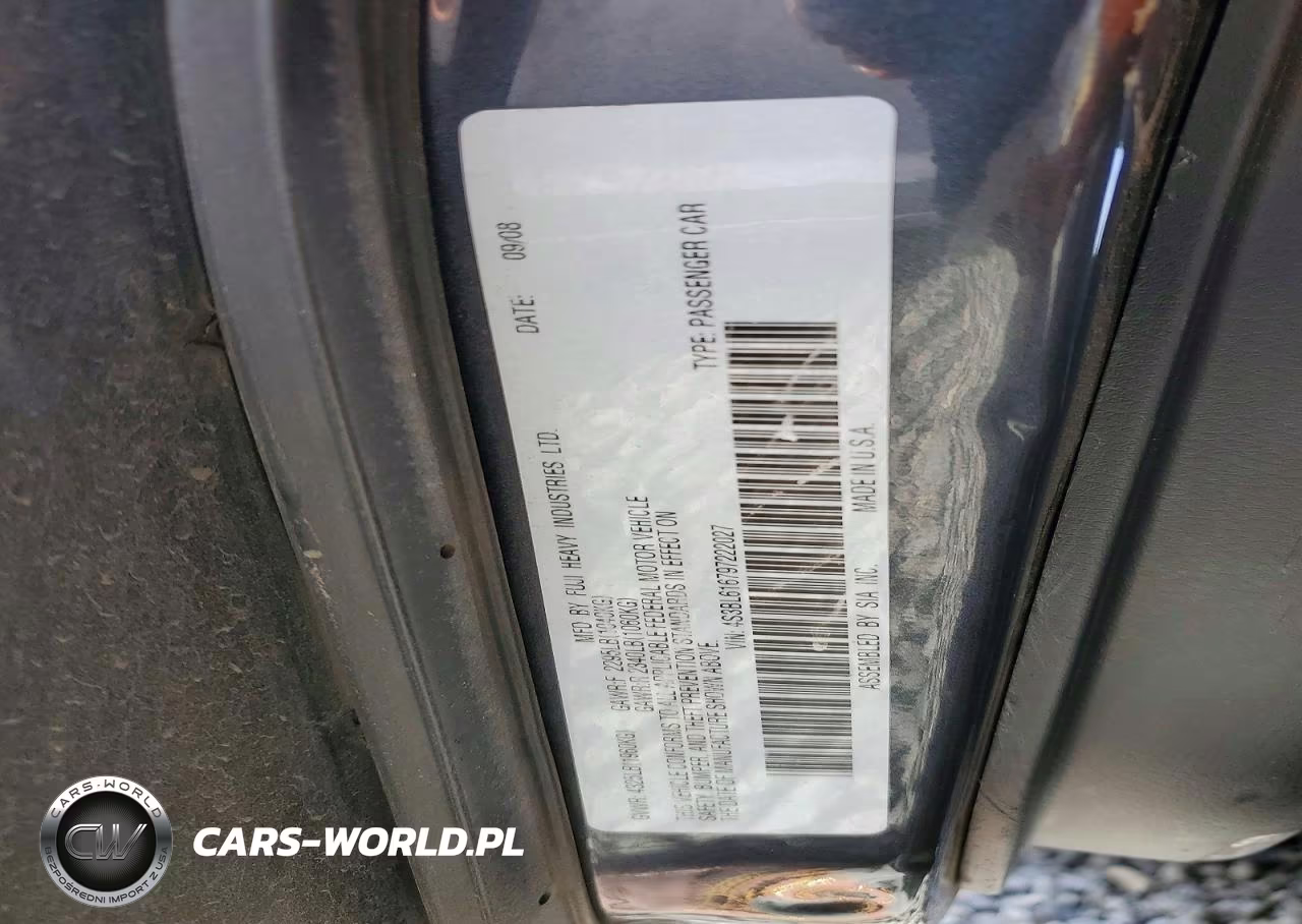 2009 Subaru Legacy 2.5I VIN:4S3BL616797222027 - 13