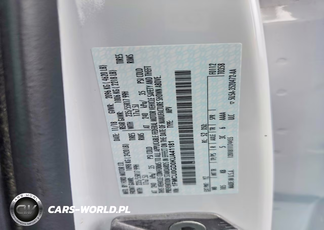 2019 Ford Escape Se VIN:1FMCU0GD0KUA41181 - 13