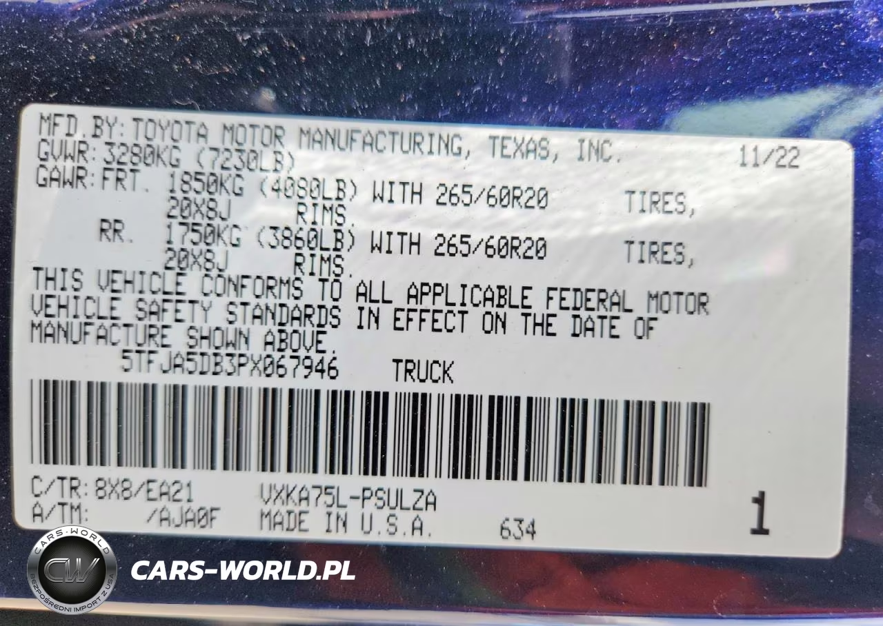2023 Toyota Tundra Limited VIN:5TFJA5DB3PX067946 - 13