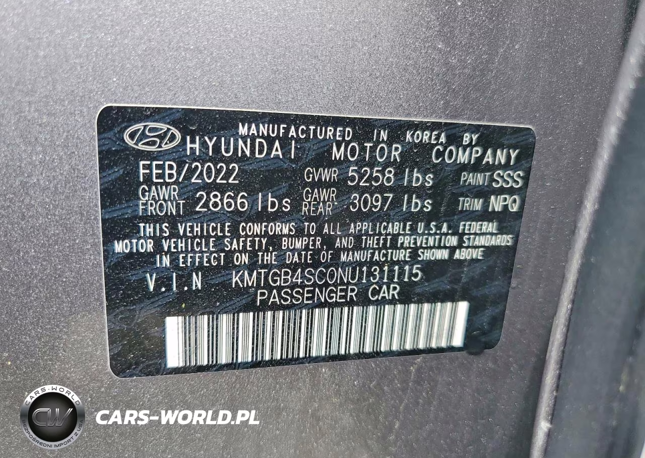 2022 Genesis G80 2.5T VIN:KMTGB4SC0NU131115 - 12
