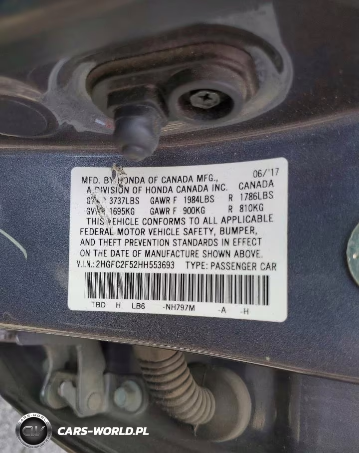2017 Honda Civic Lx VIN:2HGFC2F52HH553693 - 13