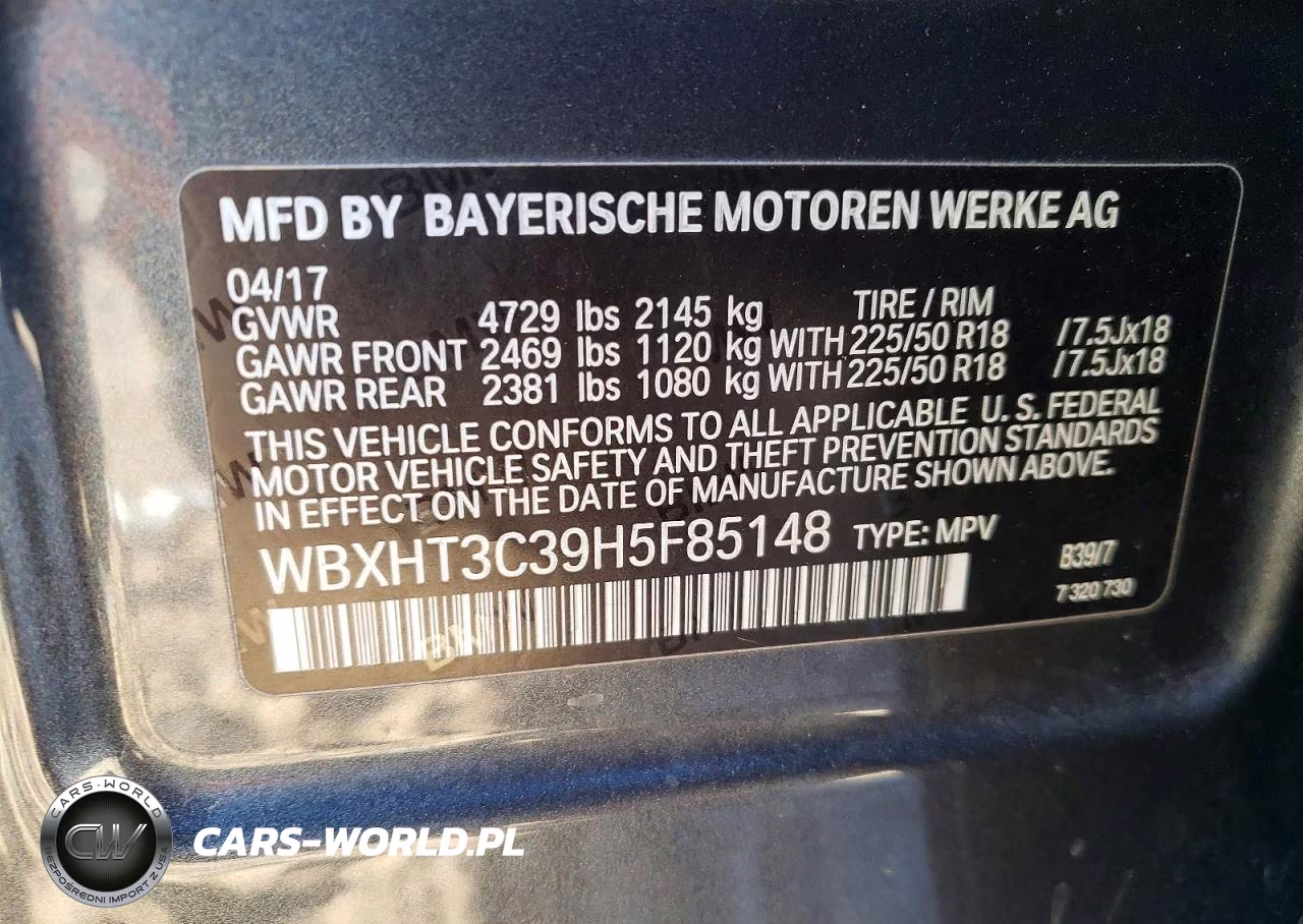 2017 BMW X1 xDrive28I VIN:WBXHT3C39H5F85148 - 14