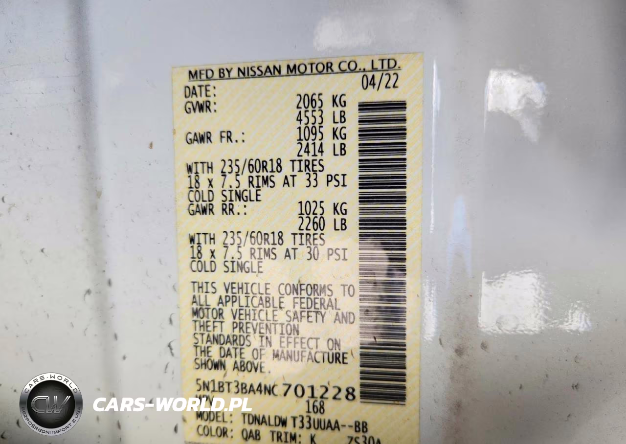 2022 Nissan Rogue Sv VIN:5N1BT3BA4NC701228 - 14